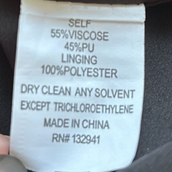 Amanda Uprichard Black Faux Leather Vegan Spaghetti Strap V-neck Tank Top - Picture 4 of 4